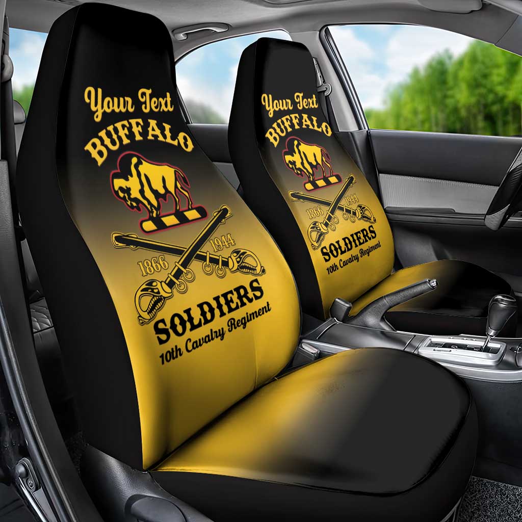 Personalised Buffalo Soldiers Car Seat Cover 10th Cavalry Regiment - Wonder Print Shop