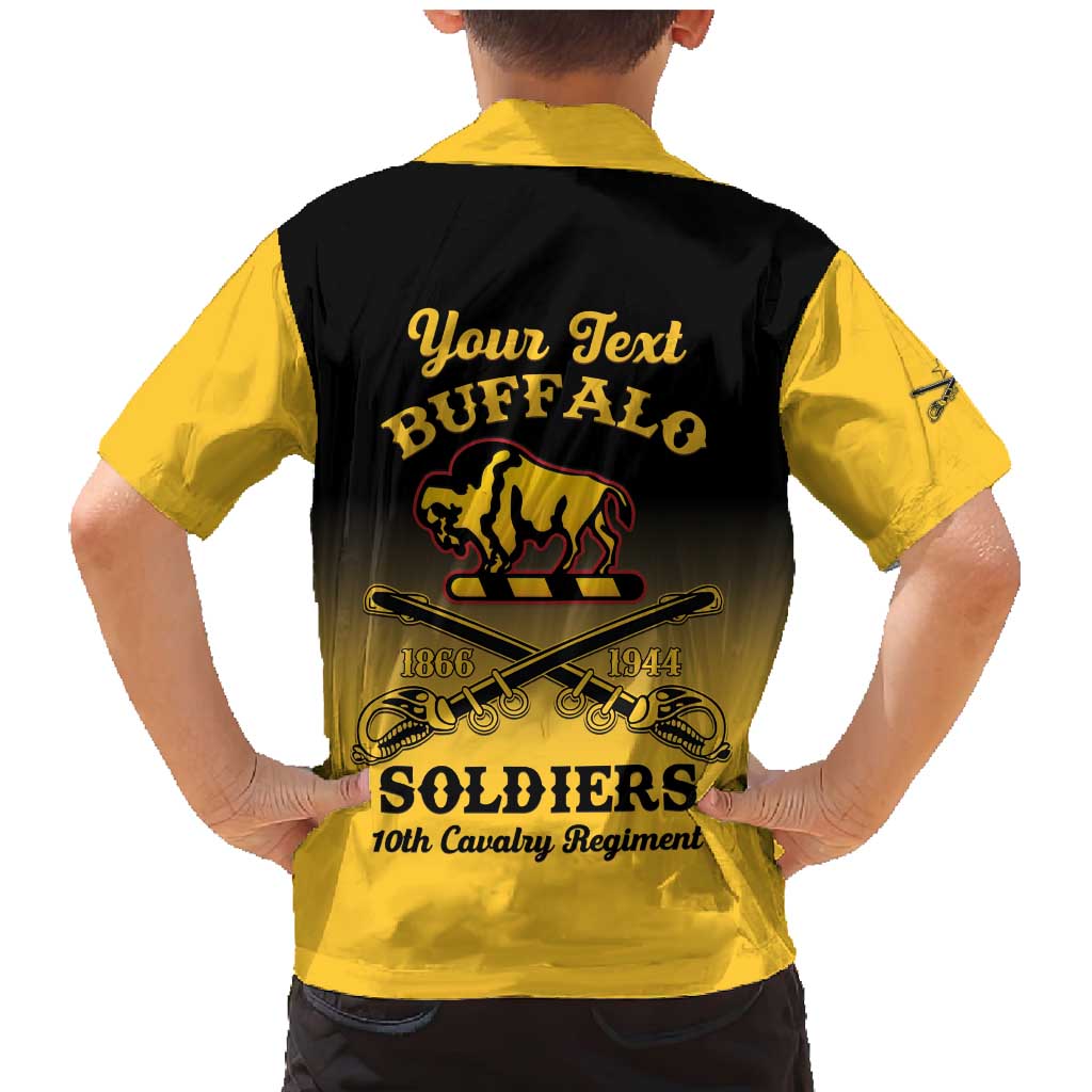 Personalised Buffalo Soldiers Family Matching Mermaid Dress and Hawaiian Shirt 10th Cavalry Regiment - Wonder Print Shop