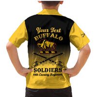 Personalised Buffalo Soldiers Family Matching Mermaid Dress and Hawaiian Shirt 10th Cavalry Regiment - Wonder Print Shop