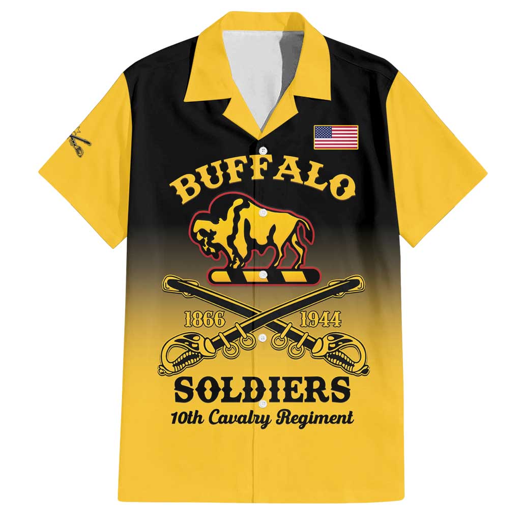 Personalised Buffalo Soldiers Family Matching Puletasi and Hawaiian Shirt 10th Cavalry Regiment - Wonder Print Shop