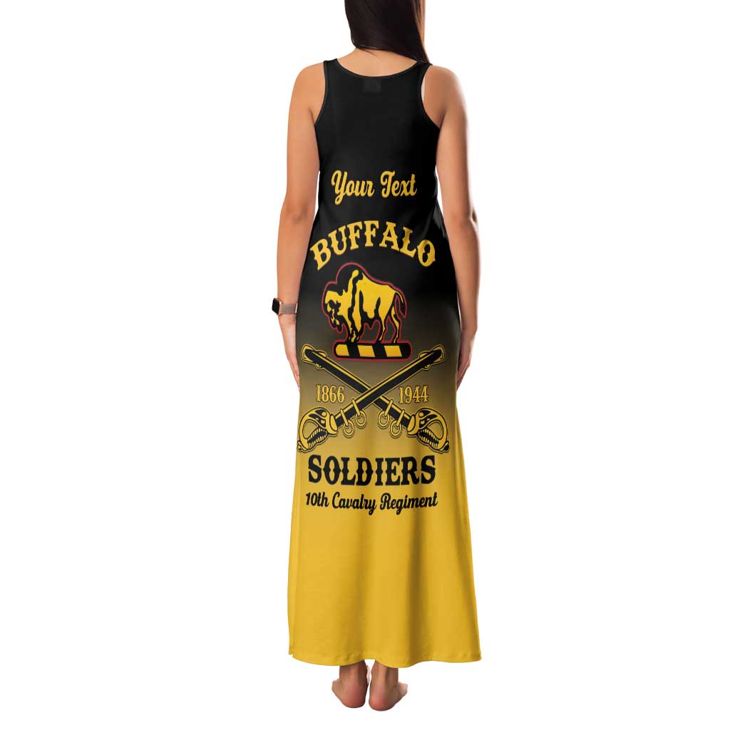 Personalised Buffalo Soldiers Family Matching Tank Maxi Dress and Hawaiian Shirt 10th Cavalry Regiment - Wonder Print Shop