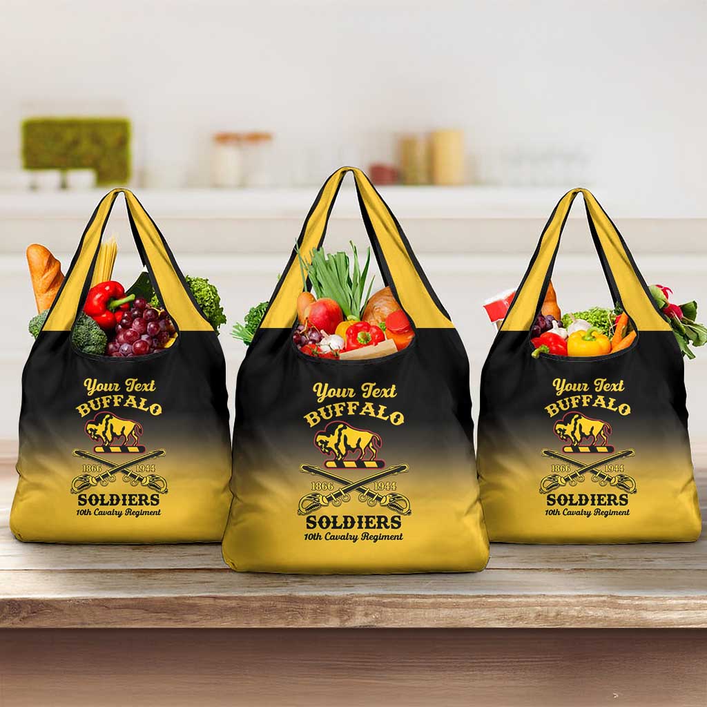 Personalised Buffalo Soldiers Grocery Bag 10th Cavalry Regiment