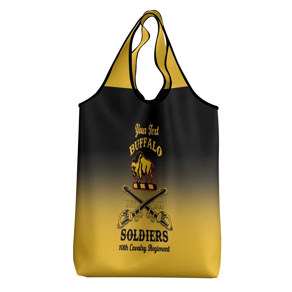 Personalised Buffalo Soldiers Grocery Bag 10th Cavalry Regiment