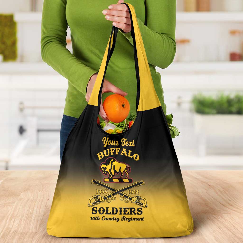 Personalised Buffalo Soldiers Grocery Bag 10th Cavalry Regiment