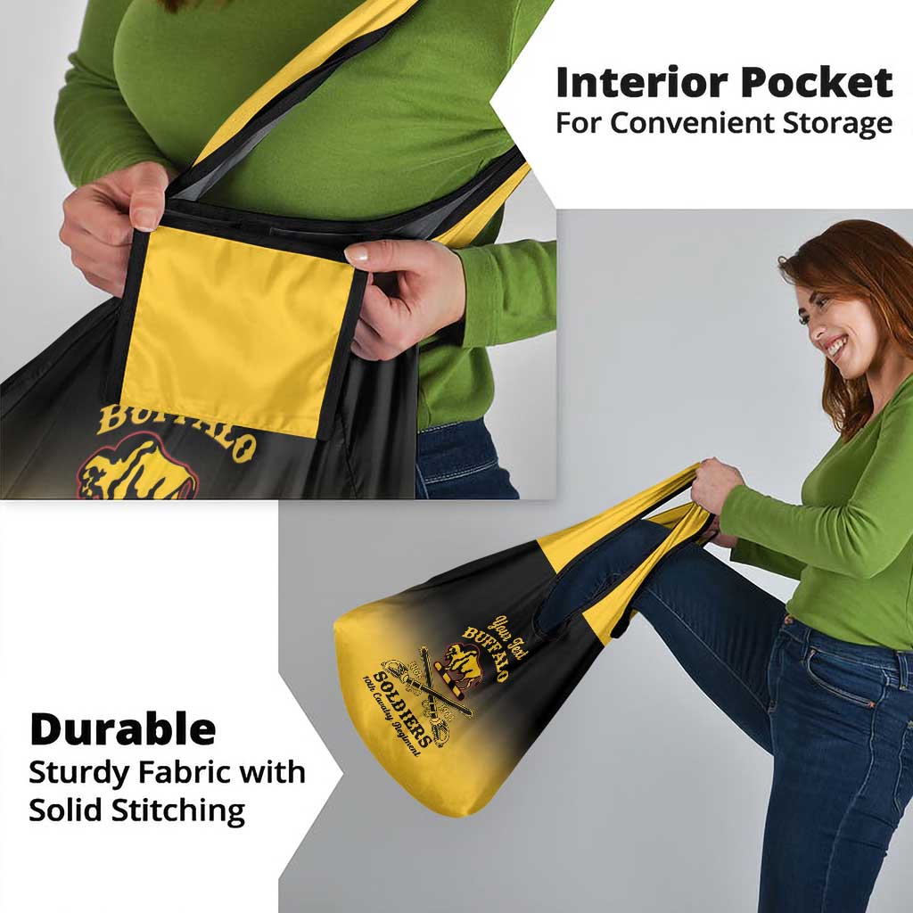 Personalised Buffalo Soldiers Grocery Bag 10th Cavalry Regiment