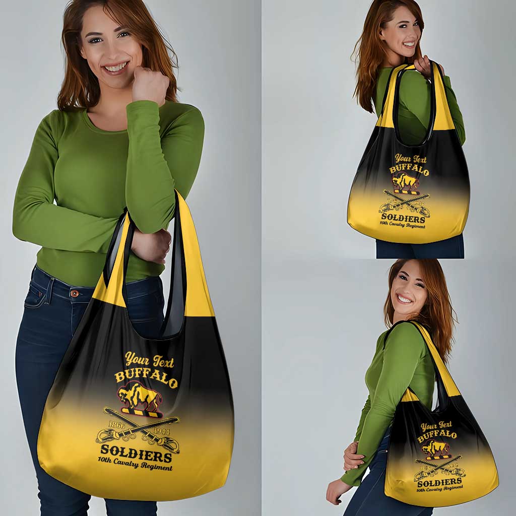 Personalised Buffalo Soldiers Grocery Bag 10th Cavalry Regiment