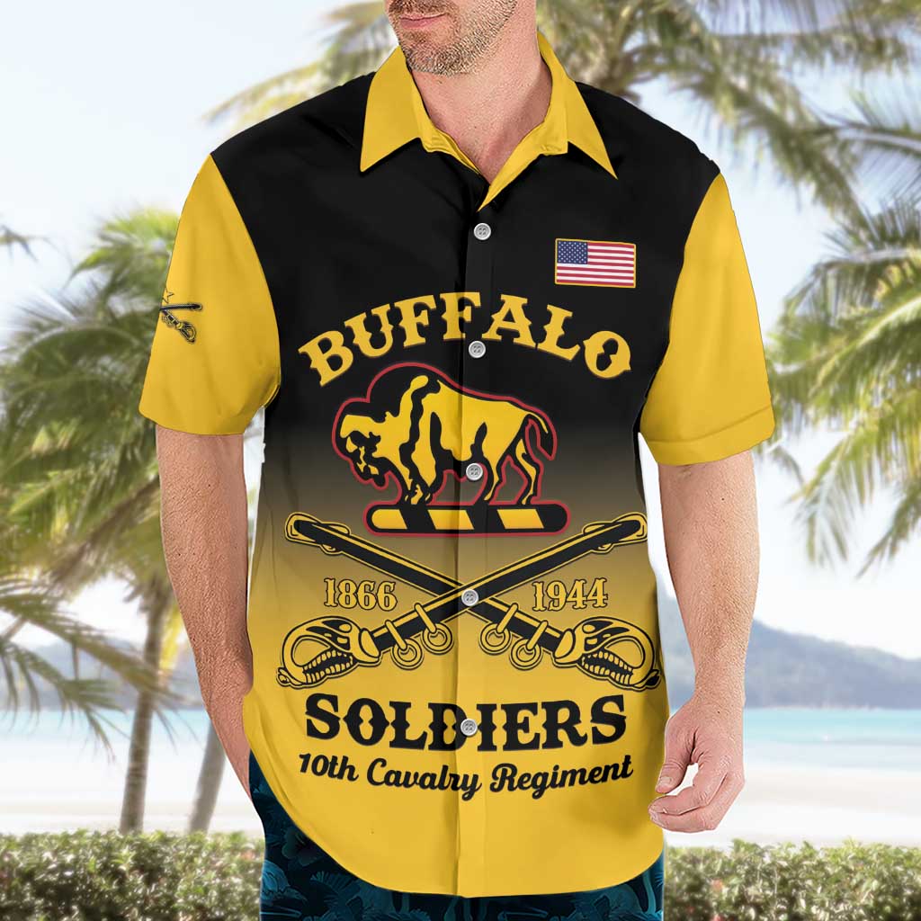 Personalised Buffalo Soldiers Hawaiian Shirt 10th Cavalry Regiment - Wonder Print Shop
