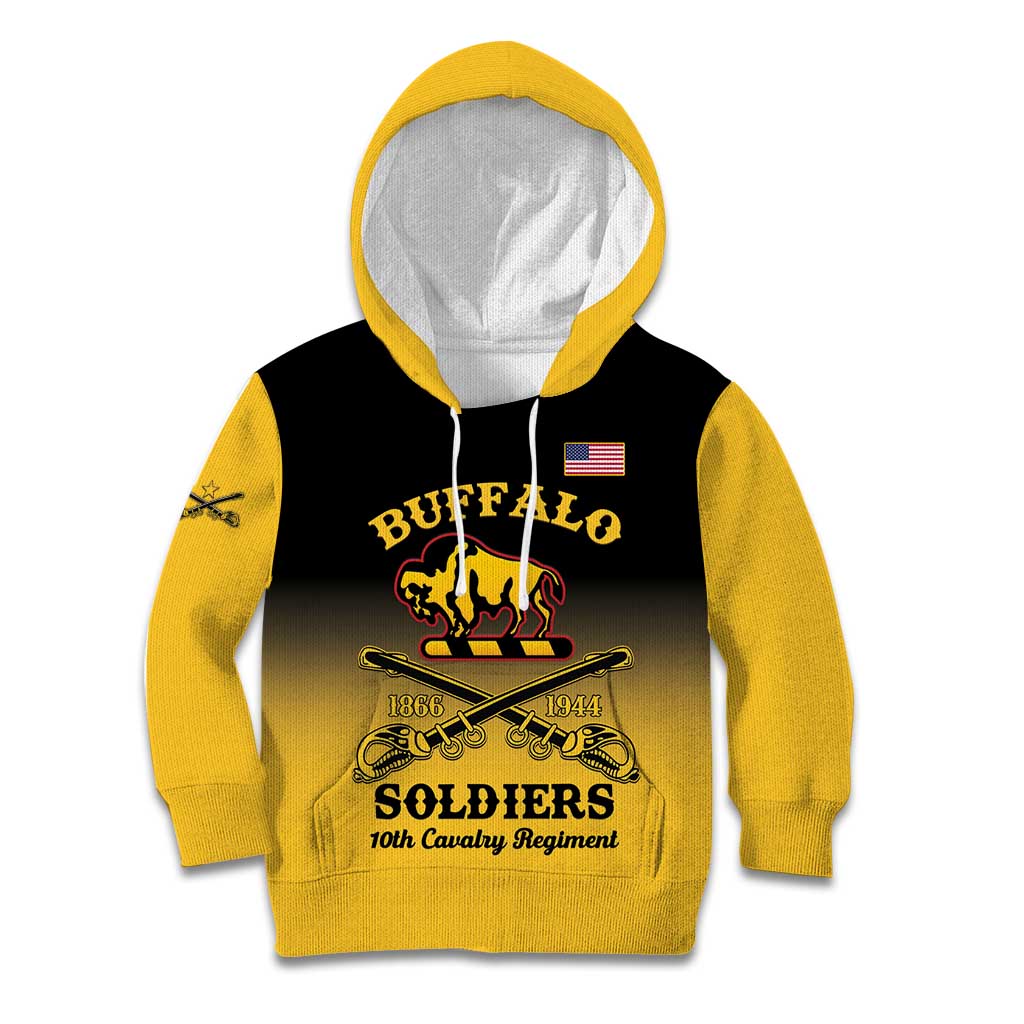 Personalised Buffalo Soldiers Kid Hoodie 10th Cavalry Regiment - Wonder Print Shop