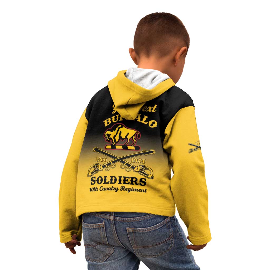 Personalised Buffalo Soldiers Kid Hoodie 10th Cavalry Regiment - Wonder Print Shop