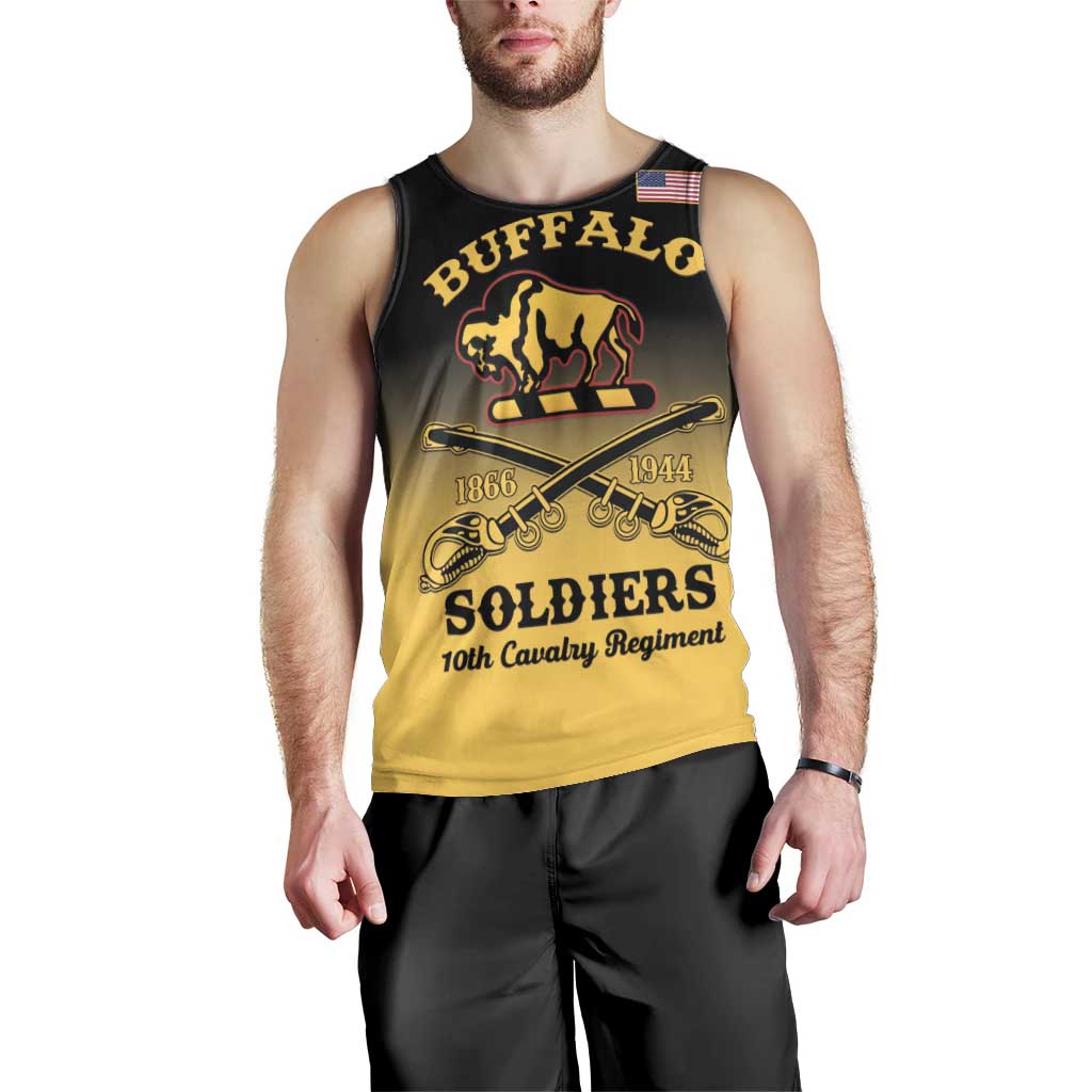 Personalised Buffalo Soldiers Men Tank Top 10th Cavalry Regiment - Wonder Print Shop