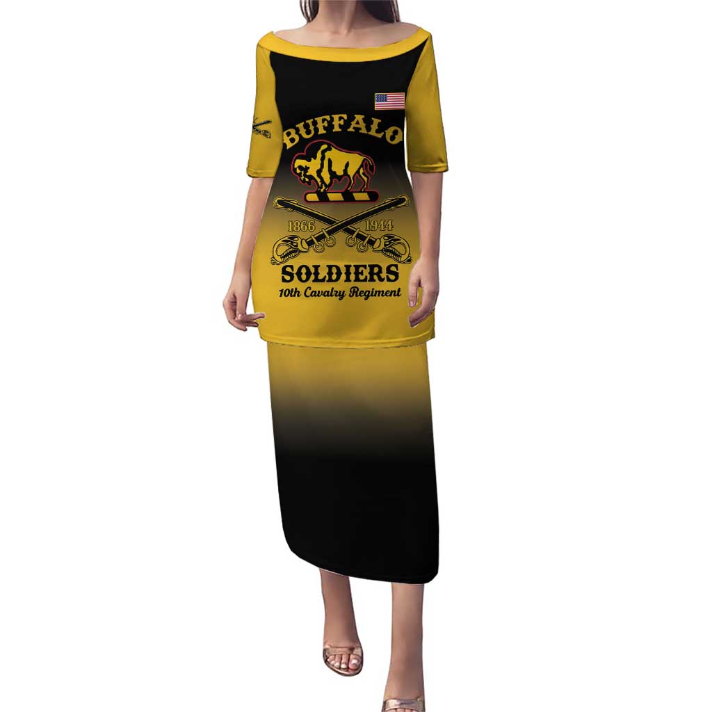 Personalised Buffalo Soldiers Puletasi 10th Cavalry Regiment - Wonder Print Shop