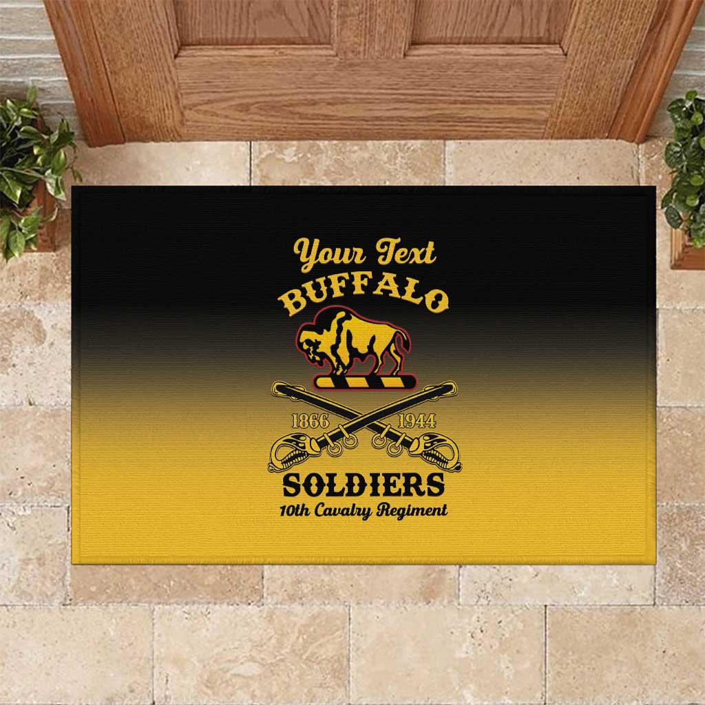 Personalised Buffalo Soldiers Rubber Doormat 10th Cavalry Regiment - Wonder Print Shop