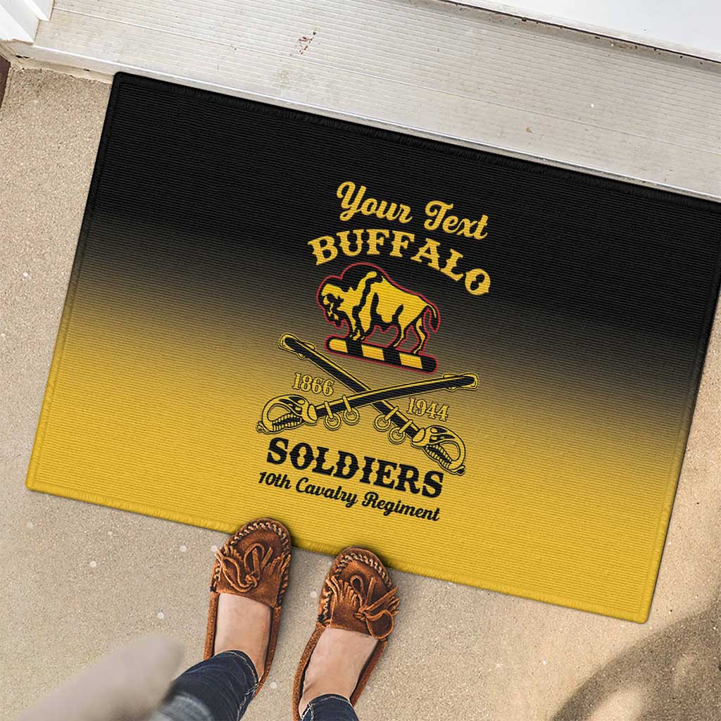 Personalised Buffalo Soldiers Rubber Doormat 10th Cavalry Regiment - Wonder Print Shop