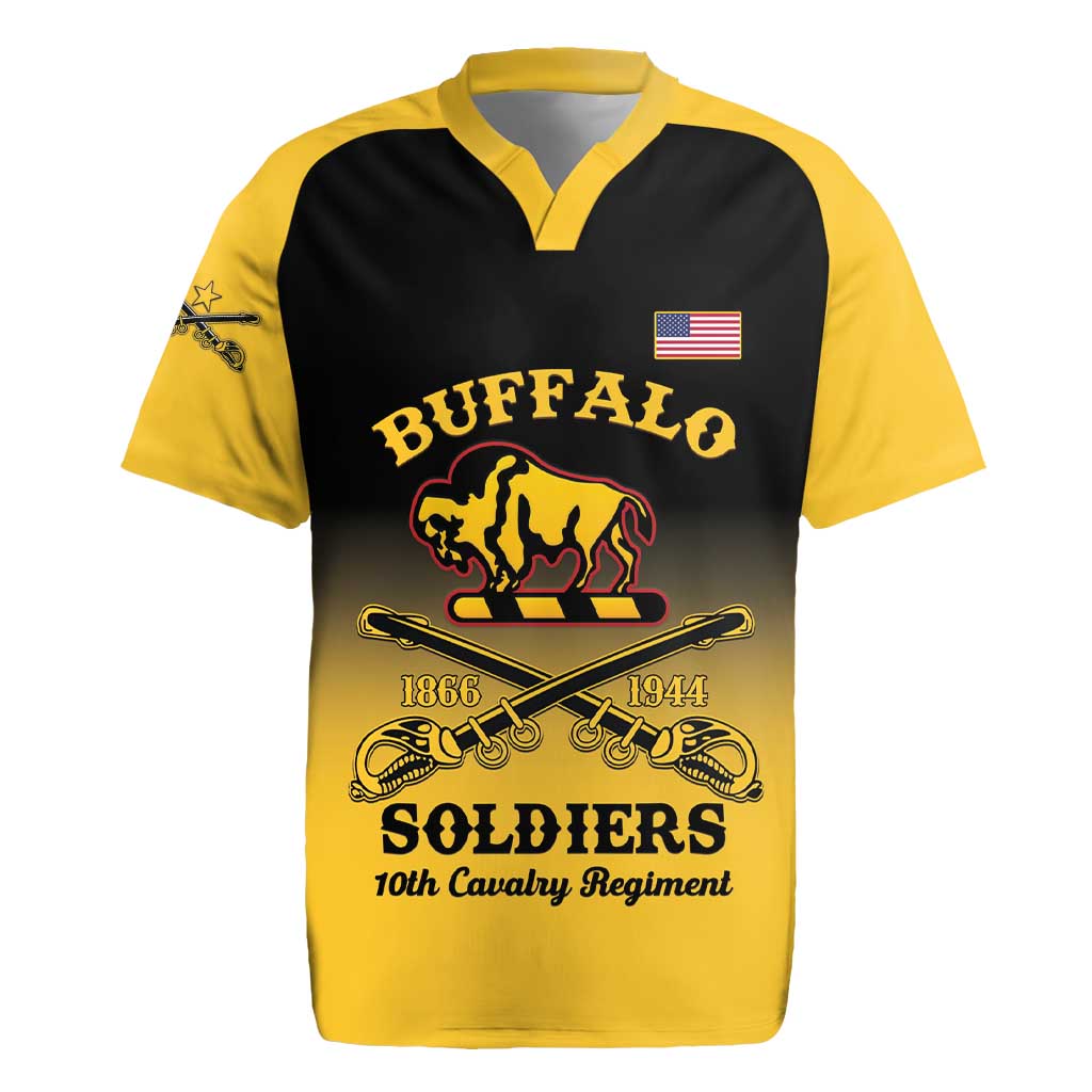 Personalised Buffalo Soldiers Rugby Jersey 10th Cavalry Regiment - Wonder Print Shop