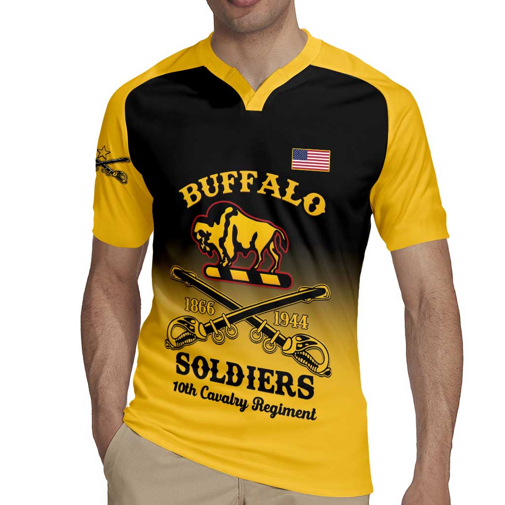 Personalised Buffalo Soldiers Rugby Jersey 10th Cavalry Regiment - Wonder Print Shop