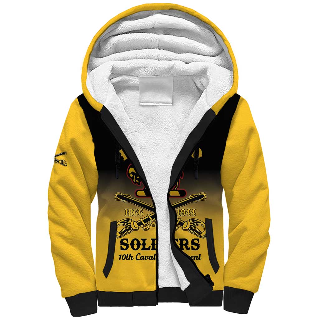 Personalised Buffalo Soldiers Sherpa Hoodie 10th Cavalry Regiment - Wonder Print Shop