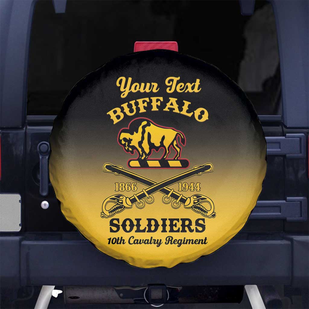 Personalised Buffalo Soldiers Spare Tire Cover 10th Cavalry Regiment - Wonder Print Shop