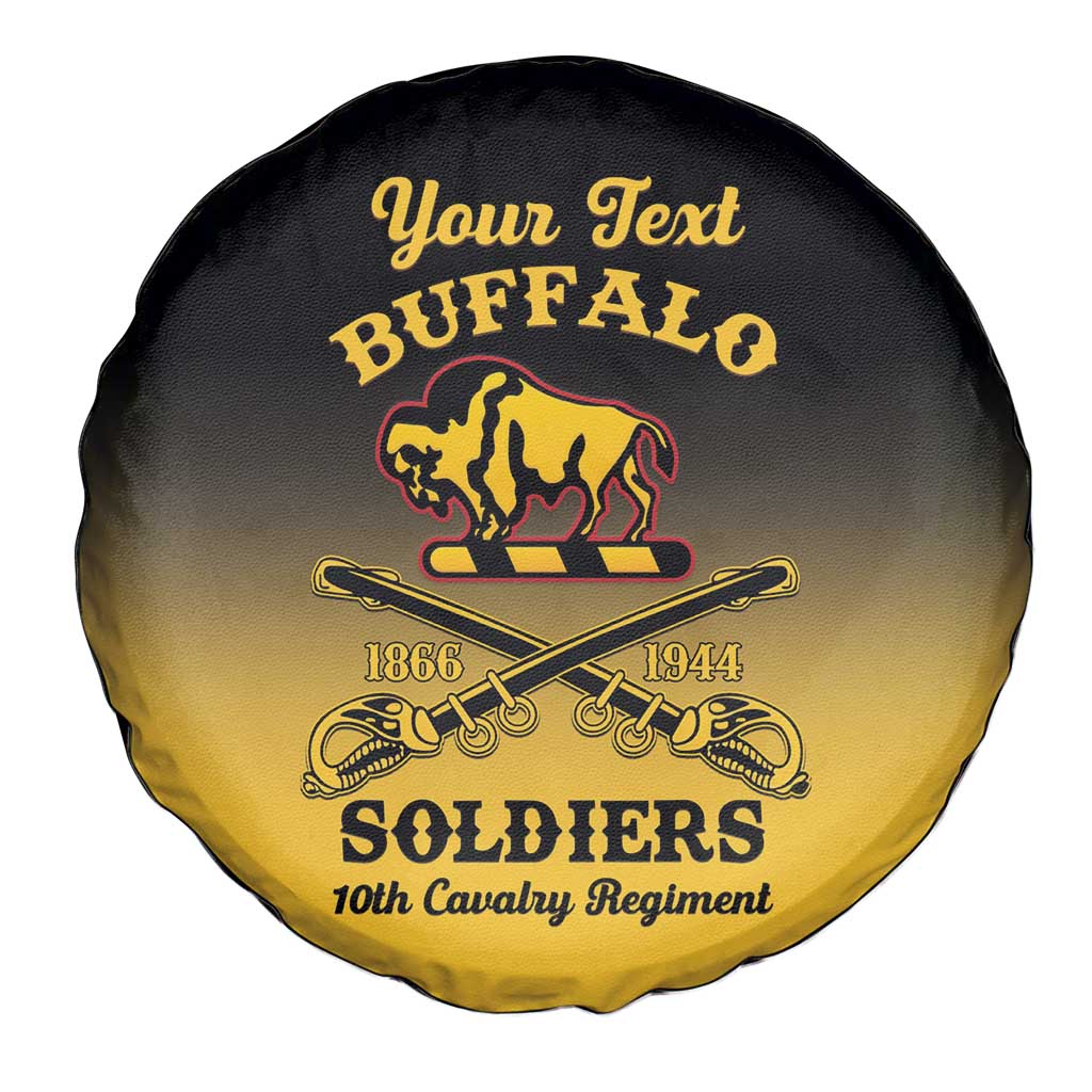 Personalised Buffalo Soldiers Spare Tire Cover 10th Cavalry Regiment - Wonder Print Shop