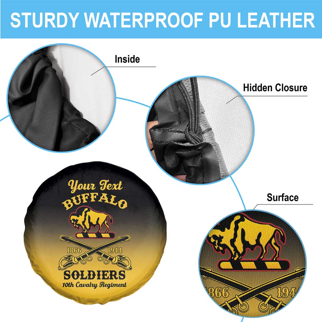 Personalised Buffalo Soldiers Spare Tire Cover 10th Cavalry Regiment - Wonder Print Shop
