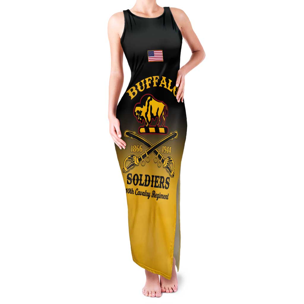 Personalised Buffalo Soldiers Tank Maxi Dress 10th Cavalry Regiment - Wonder Print Shop