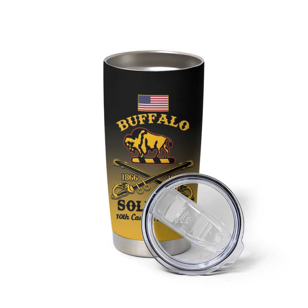 Personalised Buffalo Soldiers Tumbler Cup 10th Cavalry Regiment - Wonder Print Shop