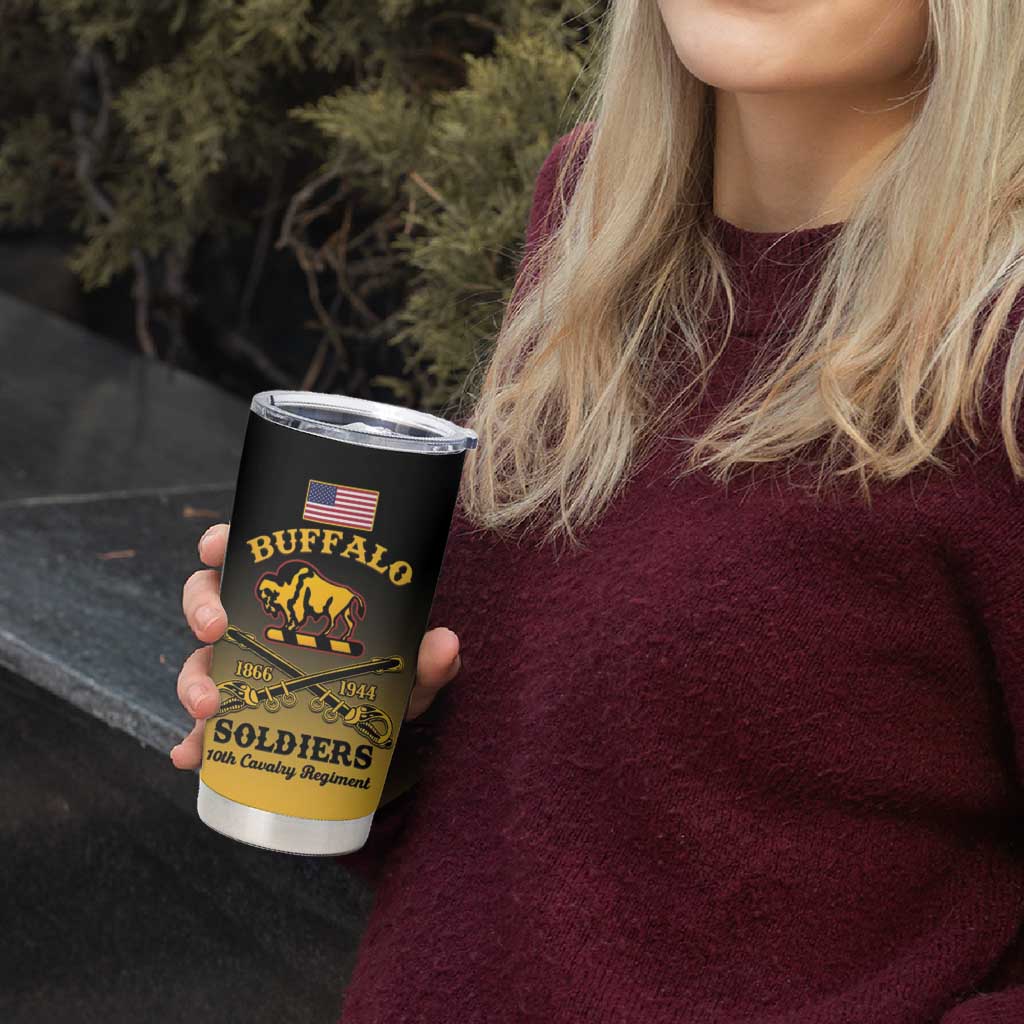 Personalised Buffalo Soldiers Tumbler Cup 10th Cavalry Regiment - Wonder Print Shop