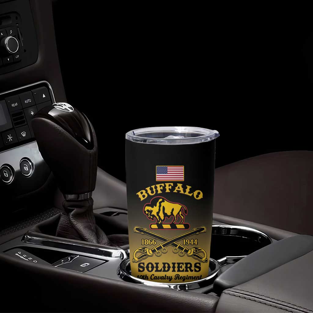 Personalised Buffalo Soldiers Tumbler Cup 10th Cavalry Regiment - Wonder Print Shop