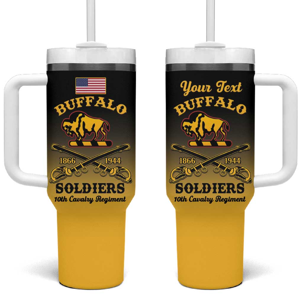 Personalised Buffalo Soldiers Tumbler With Handle 10th Cavalry Regiment - Wonder Print Shop