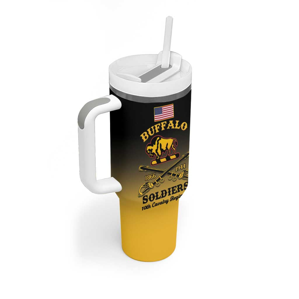 Personalised Buffalo Soldiers Tumbler With Handle 10th Cavalry Regiment - Wonder Print Shop