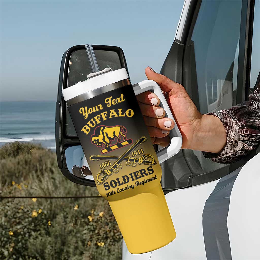 Personalised Buffalo Soldiers Tumbler With Handle 10th Cavalry Regiment - Wonder Print Shop