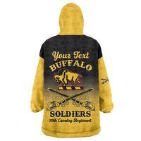 Personalised Buffalo Soldiers Wearable Blanket Hoodie 10th Cavalry Regiment - Wonder Print Shop