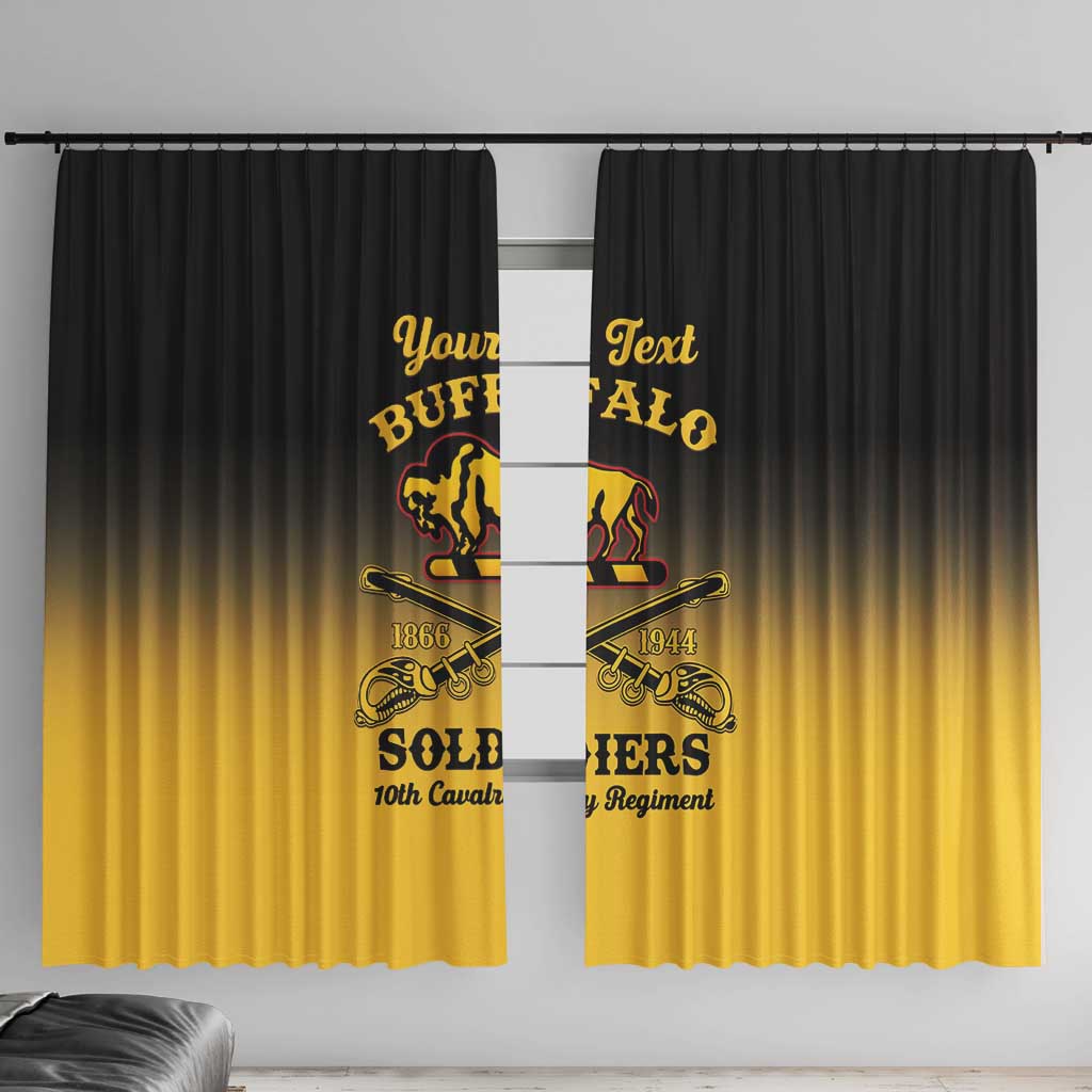 Personalised Buffalo Soldiers Window Curtain 10th Cavalry Regiment - Wonder Print Shop
