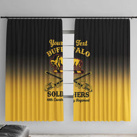 Personalised Buffalo Soldiers Window Curtain 10th Cavalry Regiment - Wonder Print Shop