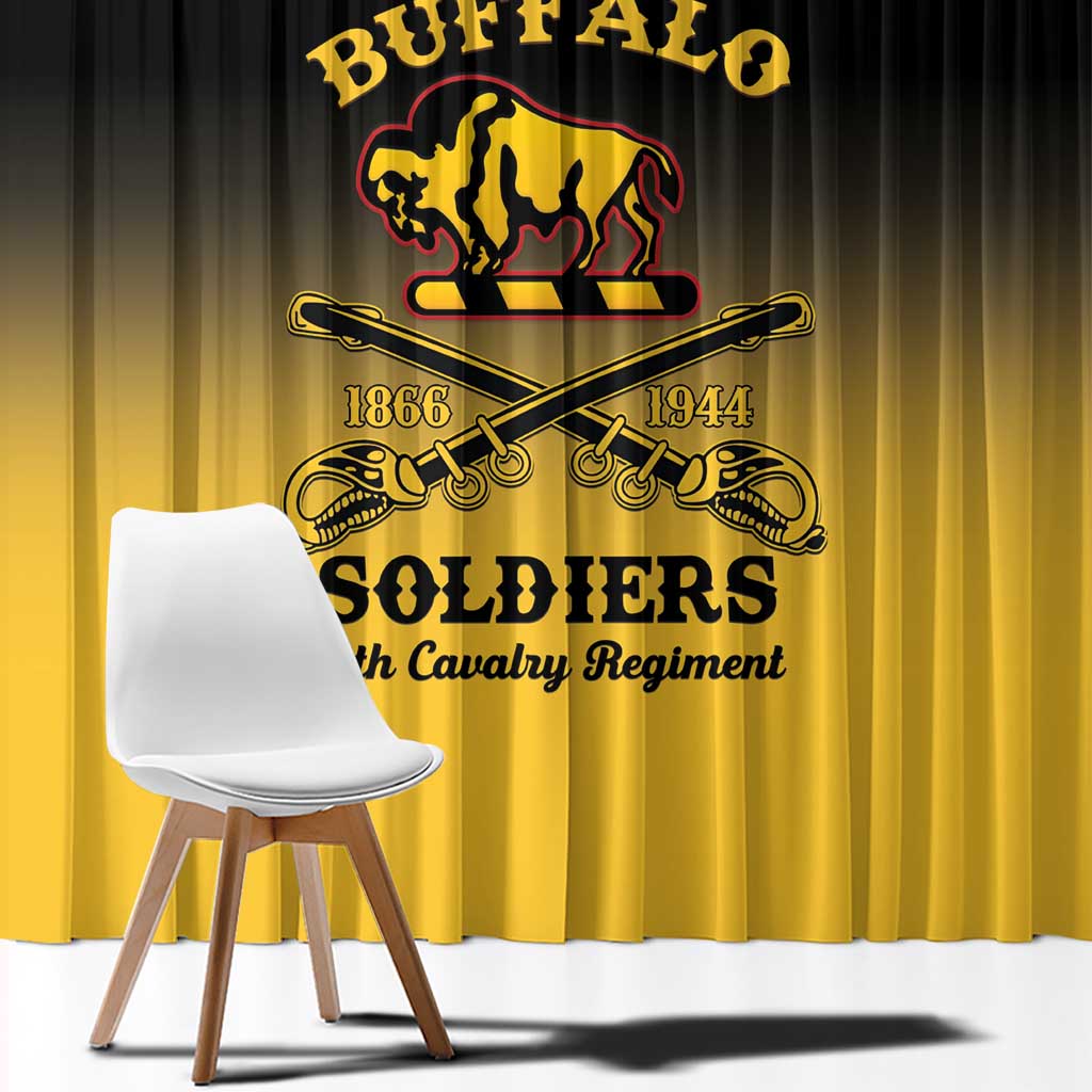 Personalised Buffalo Soldiers Window Curtain 10th Cavalry Regiment - Wonder Print Shop