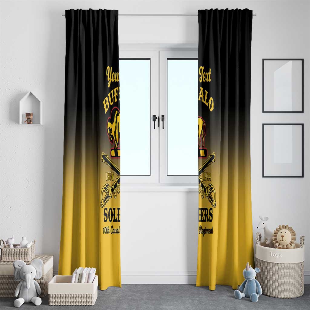 Personalised Buffalo Soldiers Window Curtain 10th Cavalry Regiment - Wonder Print Shop
