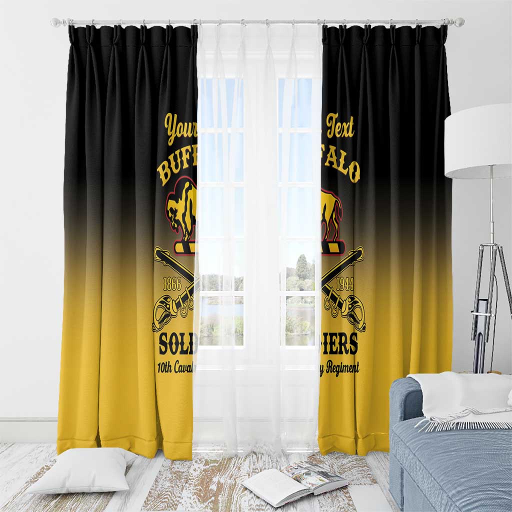 Personalised Buffalo Soldiers Window Curtain 10th Cavalry Regiment - Wonder Print Shop