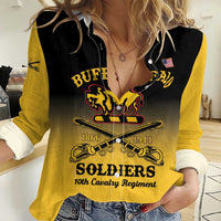 Personalised Buffalo Soldiers Women Casual Shirt 10th Cavalry Regiment - Wonder Print Shop