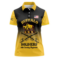 Personalised Buffalo Soldiers Women Polo Shirt 10th Cavalry Regiment - Wonder Print Shop
