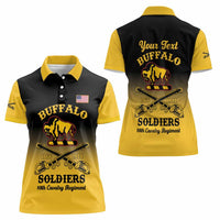 Personalised Buffalo Soldiers Women Polo Shirt 10th Cavalry Regiment - Wonder Print Shop