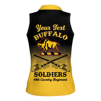 Personalised Buffalo Soldiers Women Sleeveless Polo Shirt 10th Cavalry Regiment - Wonder Print Shop