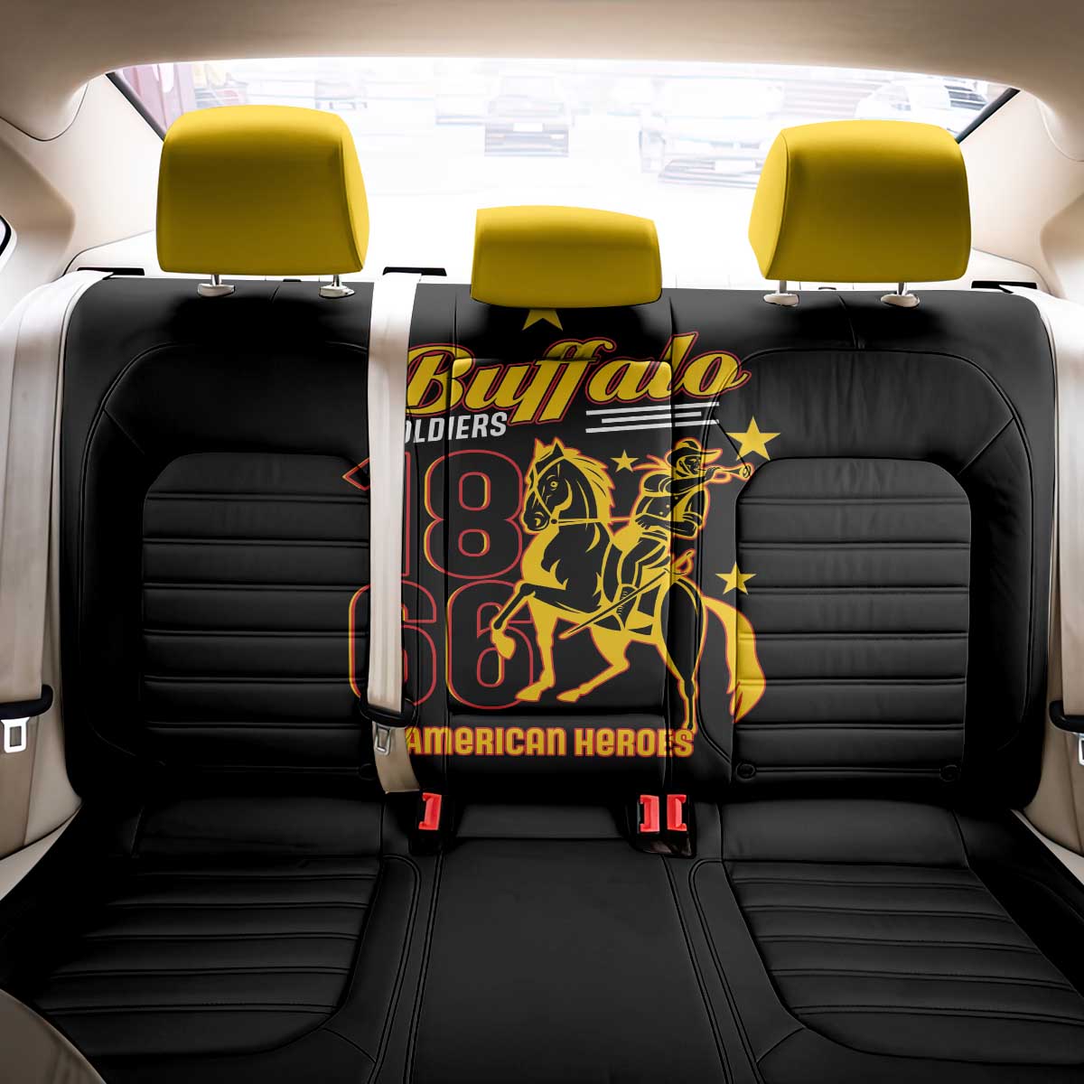 Buffalo Soldiers 9th and 10th Cavalry Back Car Seat Cover American Heroes - Wonder Print Shop