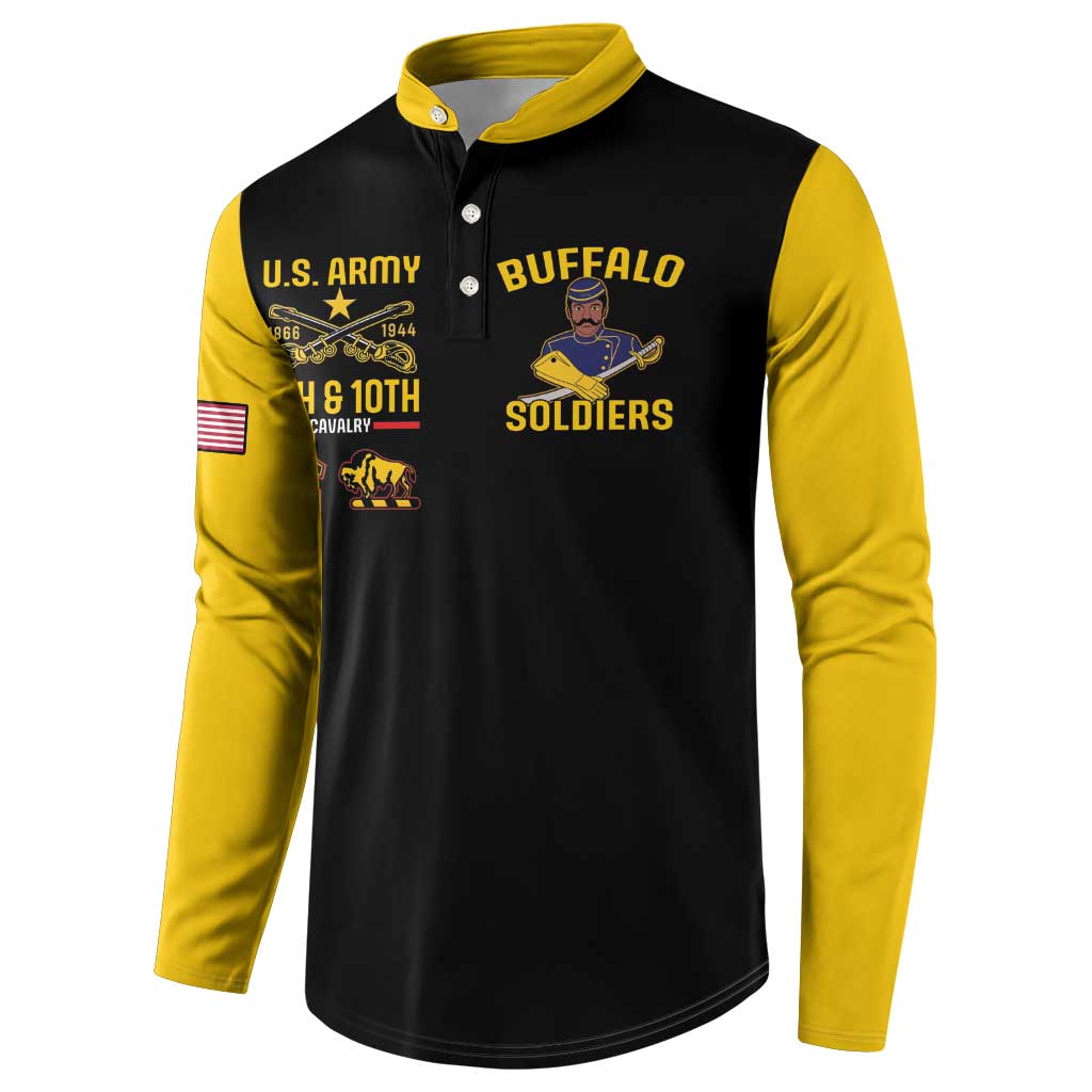 Buffalo Soldiers 9th and 10th Cavalry Button Sweatshirt American Heroes - Wonder Print Shop