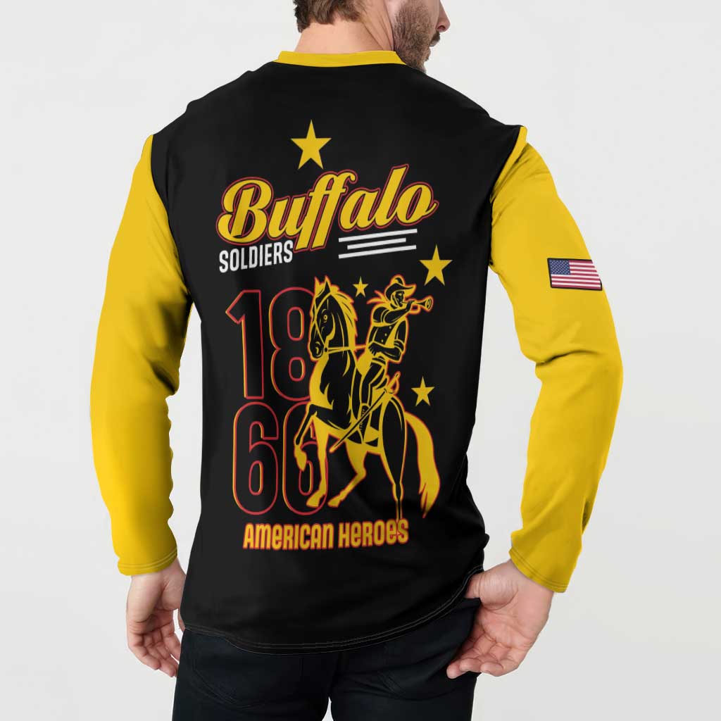 Buffalo Soldiers 9th and 10th Cavalry Button Sweatshirt American Heroes - Wonder Print Shop