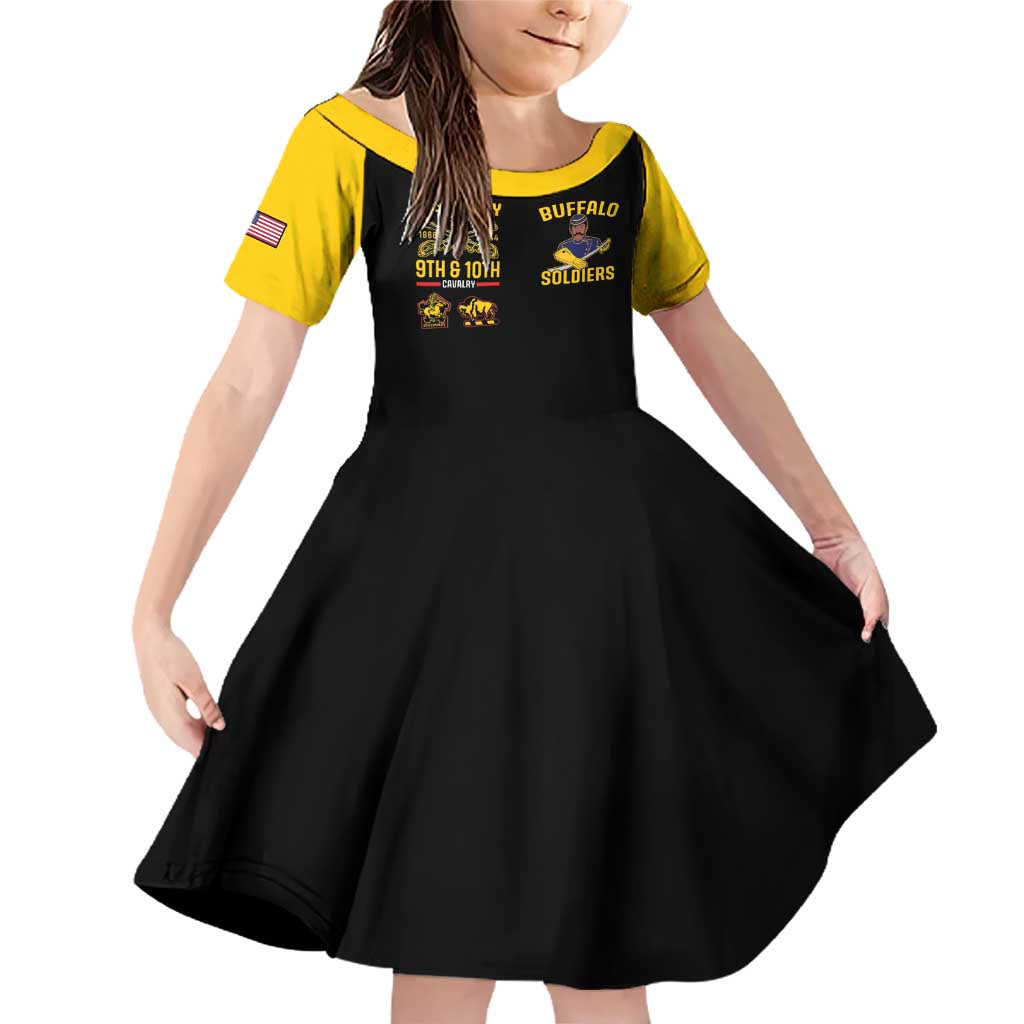 Buffalo Soldiers 9th and 10th Cavalry Family Matching Off Shoulder Short Dress and Hawaiian Shirt American Heroes - Wonder Print Shop