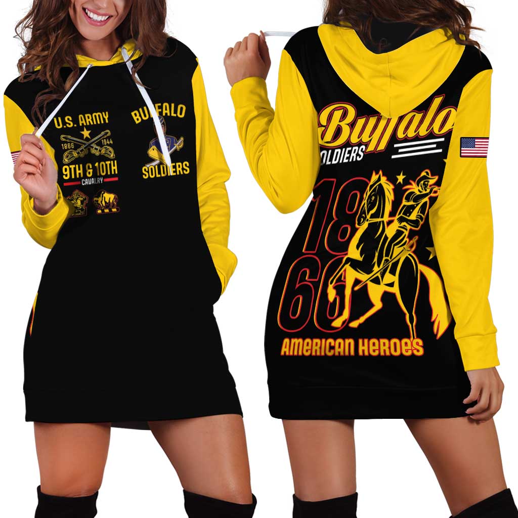 Buffalo Soldiers 9th and 10th Cavalry Hoodie Dress American Heroes - Wonder Print Shop