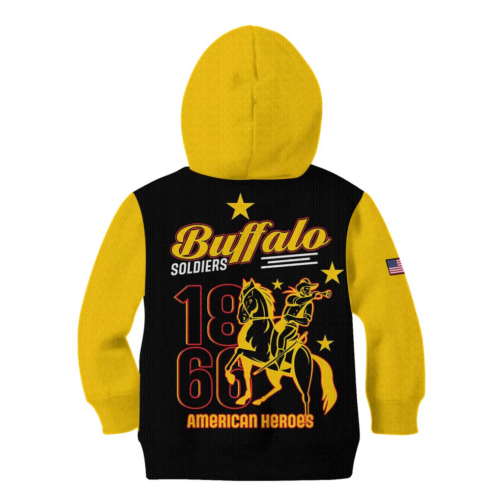 Buffalo Soldiers 9th and 10th Cavalry Kid Hoodie American Heroes - Wonder Print Shop