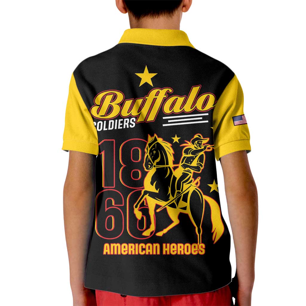 Buffalo Soldiers 9th and 10th Cavalry Kid Polo Shirt American Heroes - Wonder Print Shop