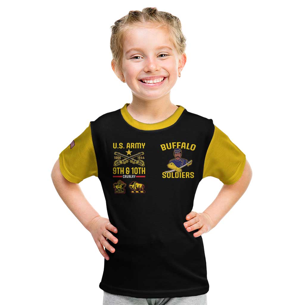 Buffalo Soldiers 9th and 10th Cavalry Kid T Shirt American Heroes - Wonder Print Shop
