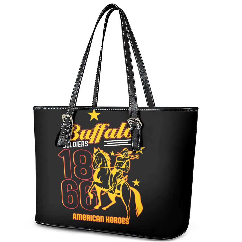 Buffalo Soldiers 9th and 10th Cavalry Leather Tote Bag American Heroes - Wonder Print Shop