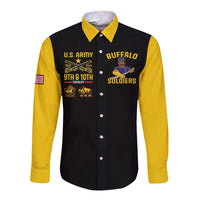 Buffalo Soldiers 9th and 10th Cavalry Long Sleeve Button Shirt American Heroes - Wonder Print Shop
